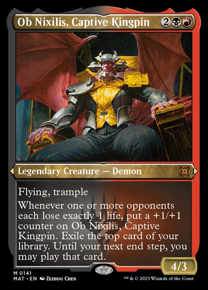 Ob Nixilis, Captive Kingpin (Foil Etched) [March of the Machine: The Aftermath] MTG Single Magic: The Gathering  | Multizone: Comics And Games