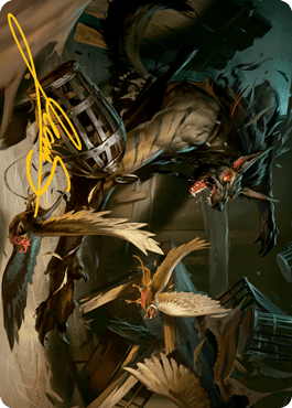 Wing Shredder Art Card (Gold-Stamped Signature) [Innistrad: Midnight Hunt Art Series] MTG Single Magic: The Gathering  | Multizone: Comics And Games