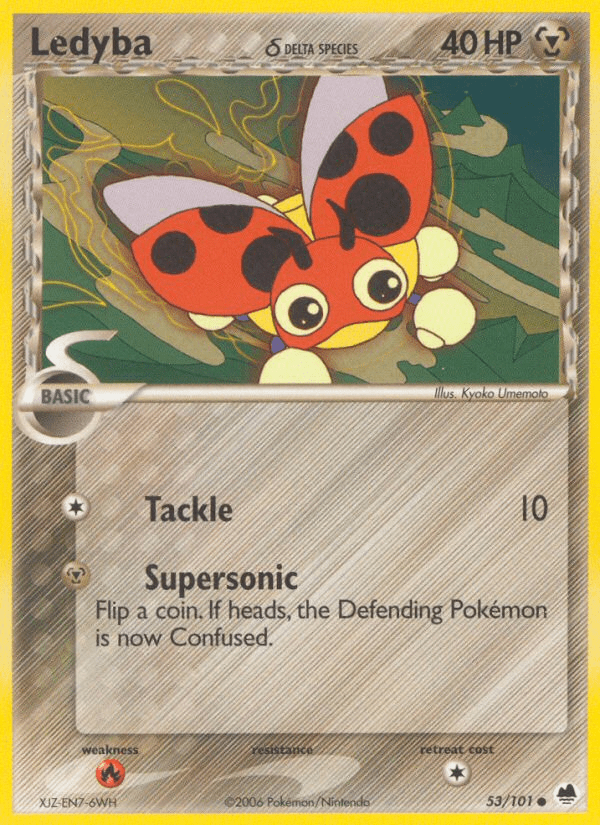 Ledyba (53/101) (Delta Species) [EX: Dragon Frontiers] Pokemon Single Pokémon  | Multizone: Comics And Games