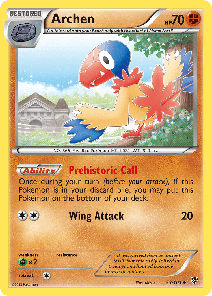 Archen (53/101) [Black & White: Plasma Blast] Pokemon Single Pokémon  | Multizone: Comics And Games