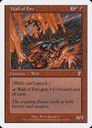 Wall of Fire [Seventh Edition] MTG Single Magic: The Gathering  | Multizone: Comics And Games