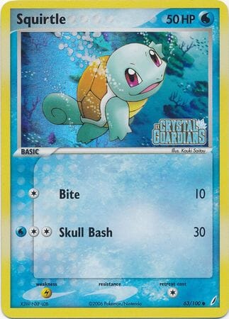 Squirtle (63/100) (Stamped) [EX: Crystal Guardians] Pokemon Single Pokémon  | Multizone: Comics And Games