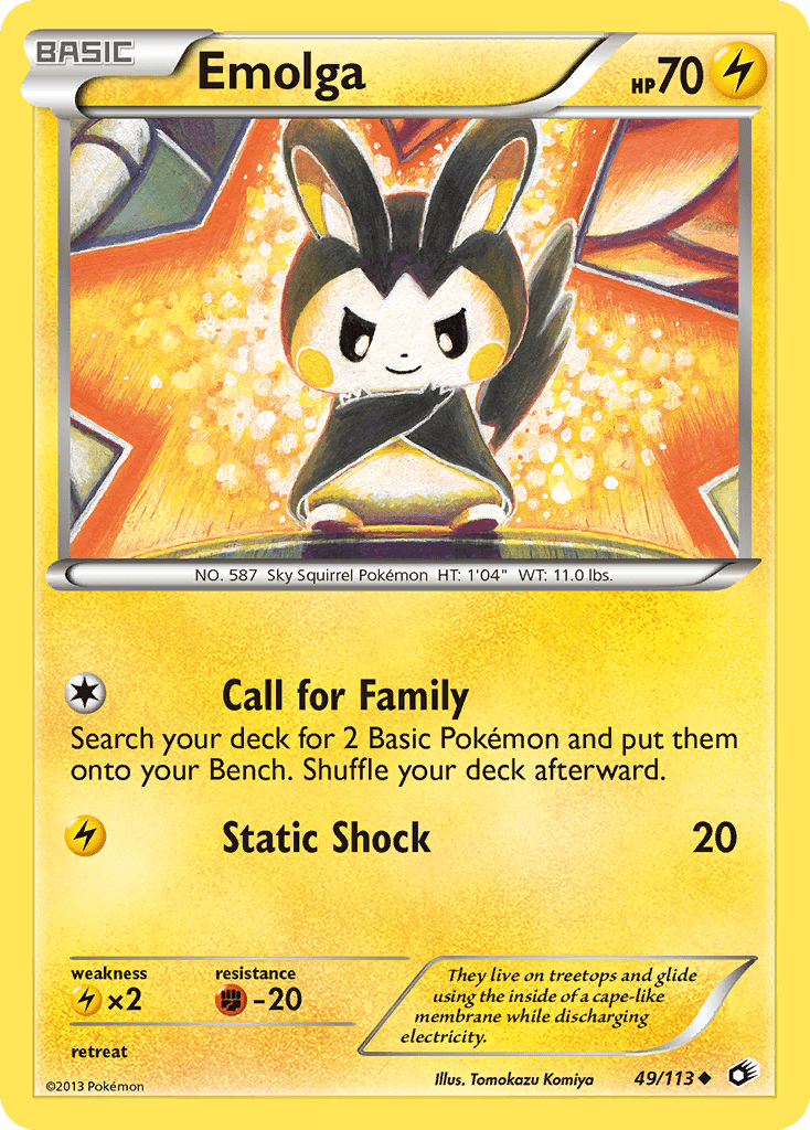 Emolga (49/113) [Black & White: Legendary Treasures] Pokemon Single Pokémon  | Multizone: Comics And Games