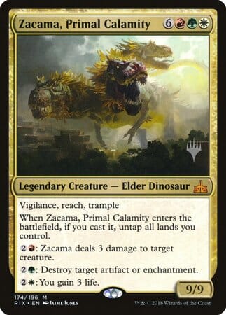 Zacama, Primal Calamity [Rivals of Ixalan Promos] MTG Single Magic: The Gathering  | Multizone: Comics And Games
