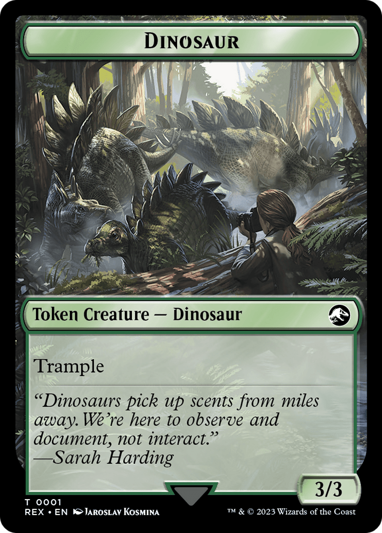 Dinosaur Token [Jurassic World Collection Tokens] MTG Single Magic: The Gathering  | Multizone: Comics And Games