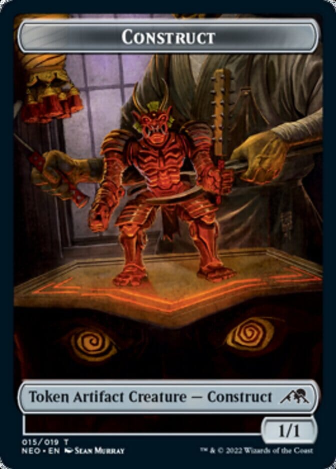 Samurai // Construct (015) Double-sided Token [Kamigawa: Neon Dynasty Tokens] MTG Single Magic: The Gathering  | Multizone: Comics And Games