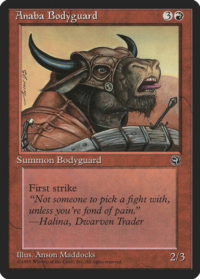 Anaba Bodyguard (Halina Flavor Text) [Homelands] MTG Single Magic: The Gathering  | Multizone: Comics And Games