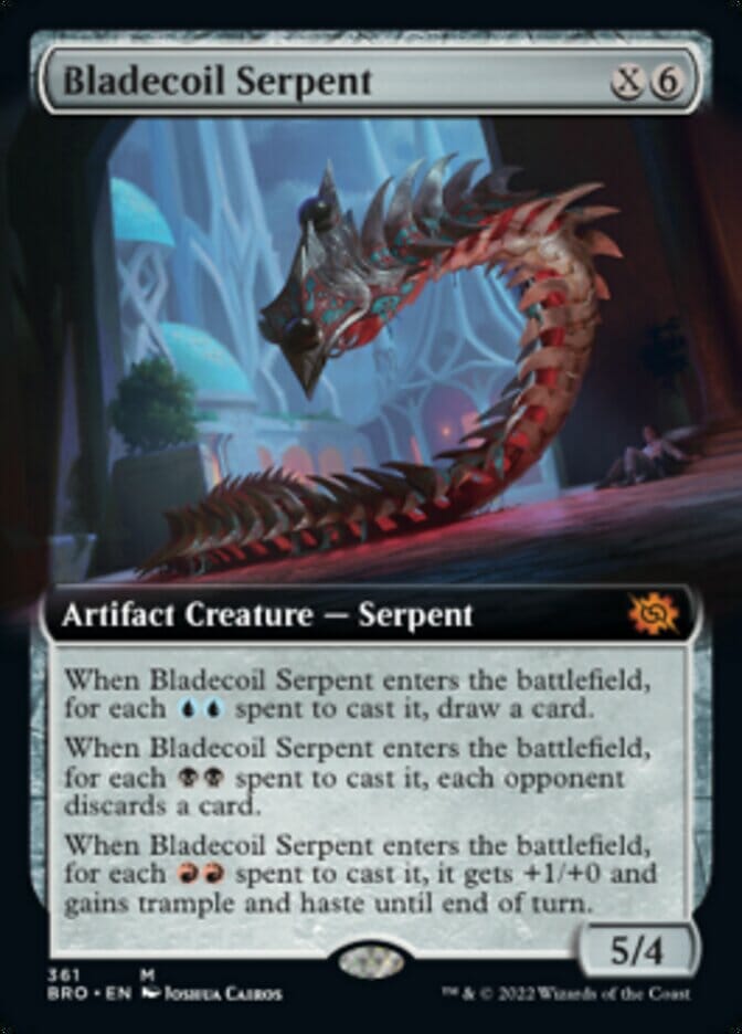 Bladecoil Serpent (Extended Art) [The Brothers' War] MTG Single Magic: The Gathering  | Multizone: Comics And Games