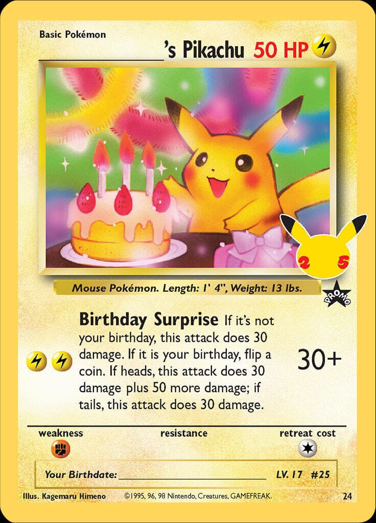 _____'s Pikachu (24) [Celebrations: 25th Anniversary - Classic Collection] Pokemon Single Pokémon  | Multizone: Comics And Games