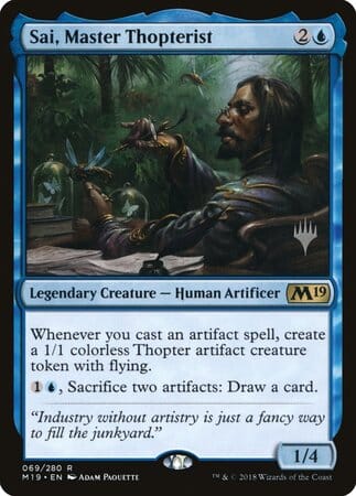 Sai, Master Thopterist [Core Set 2019 Promos] MTG Single Magic: The Gathering  | Multizone: Comics And Games