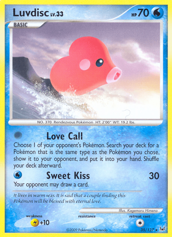 Luvdisc (35/127) [Platinum: Base Set] Pokemon Single Pokémon  | Multizone: Comics And Games