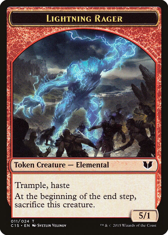 Lightning Rager // Lightning Rager Double-Sided Token [Commander 2015 Tokens] MTG Single Magic: The Gathering  | Multizone: Comics And Games