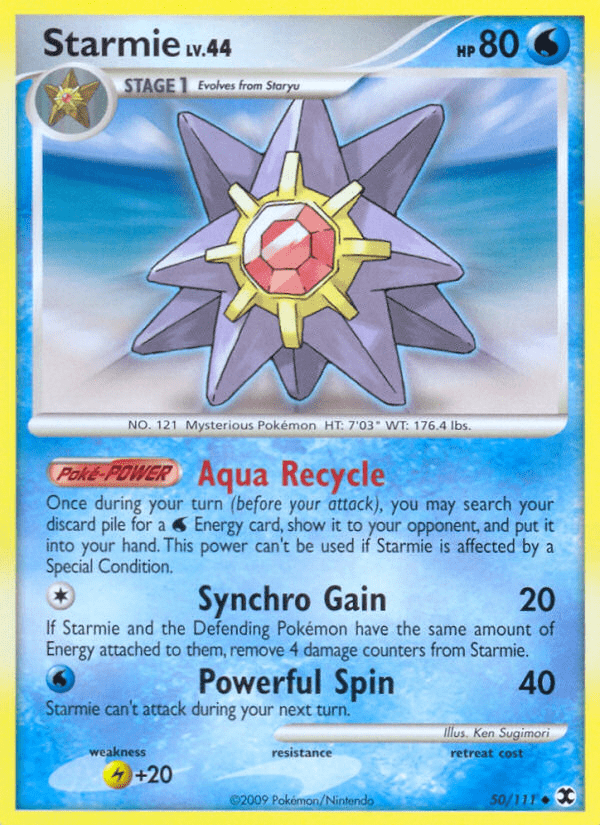 Starmie (50/111) [Platinum: Rising Rivals] Pokemon Single Pokémon  | Multizone: Comics And Games
