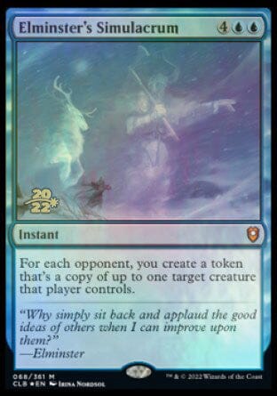 Elminster's Simulacrum [Commander Legends: Battle for Baldur's Gate Prerelease Promos] MTG Single Magic: The Gathering  | Multizone: Comics And Games