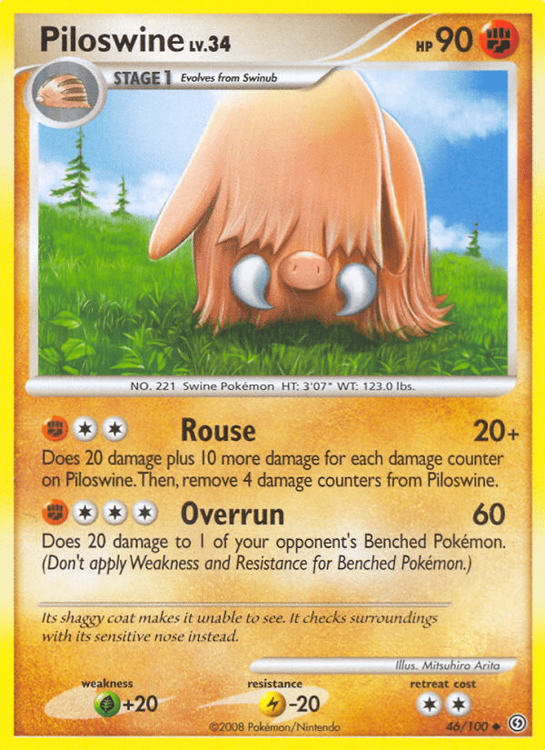 Piloswine (46/100) [Diamond & Pearl: Stormfront] Pokemon Single Pokémon  | Multizone: Comics And Games