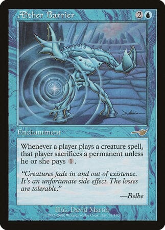 Aether Barrier [Nemesis] MTG Single Magic: The Gathering  | Multizone: Comics And Games