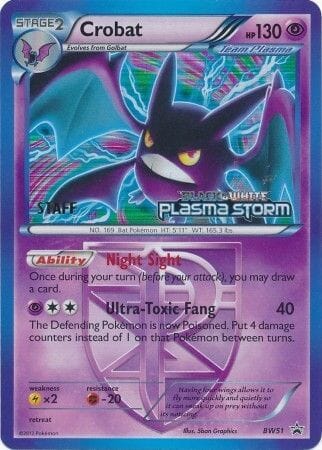 Crobat Team Plasma (BW51) (Staff Prerelease Promo) [Black & White: Black Star Promos] Pokemon Single Pokémon  | Multizone: Comics And Games