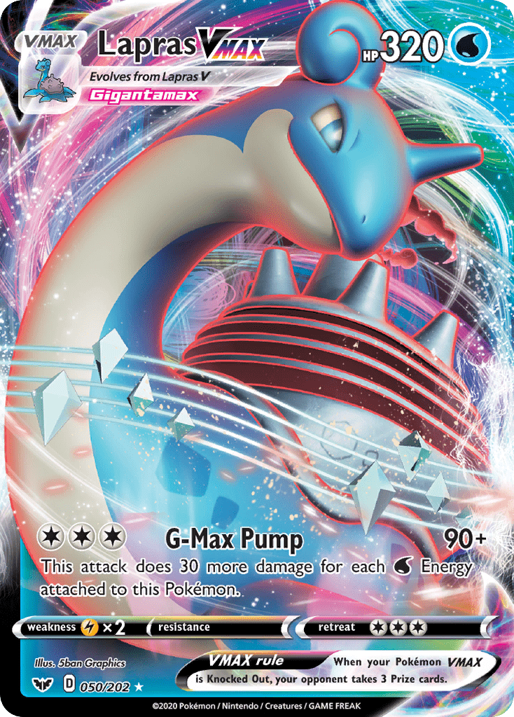 Lapras VMAX (050/202) [Sword & Shield: Base Set] Pokemon Single Pokémon  | Multizone: Comics And Games