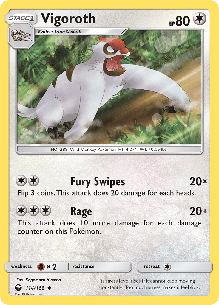 Vigoroth (114/168) [Sun & Moon: Celestial Storm] Pokemon Single Pokémon  | Multizone: Comics And Games