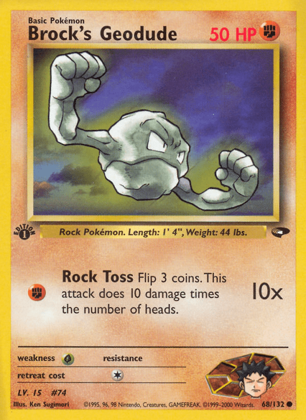 Brock's Geodude (68/132) [Gym Challenge 1st Edition] Pokemon Single Pokémon  | Multizone: Comics And Games