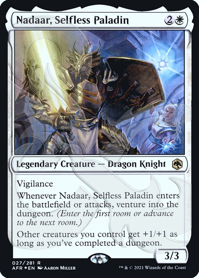 Nadaar, Selfless Paladin (Ampersand Promo) [Dungeons & Dragons: Adventures in the Forgotten Realms Promos] MTG Single Magic: The Gathering  | Multizone: Comics And Games