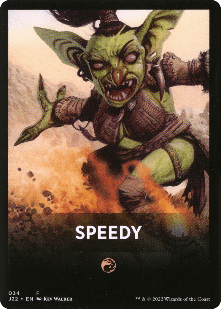 Speedy Theme Card [Jumpstart 2022 Front Cards] MTG Single Magic: The Gathering  | Multizone: Comics And Games