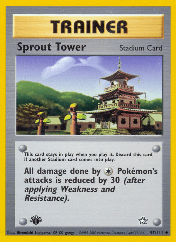 Sprout Tower (97/111) [Neo Genesis 1st Edition] Pokemon Single Pokémon  | Multizone: Comics And Games