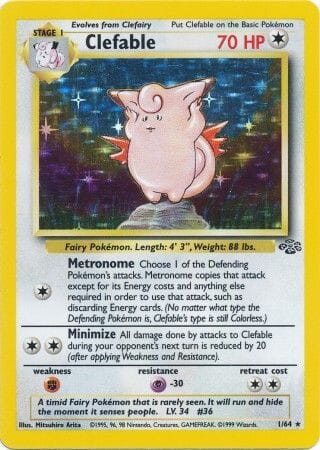 Clefable (1/64) [Jungle Unlimited] Pokemon Single Pokémon  | Multizone: Comics And Games