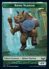 Treasure (017) // Rhino Warrior Double-sided Token [Streets of New Capenna Tokens] MTG Single Magic: The Gathering  | Multizone: Comics And Games