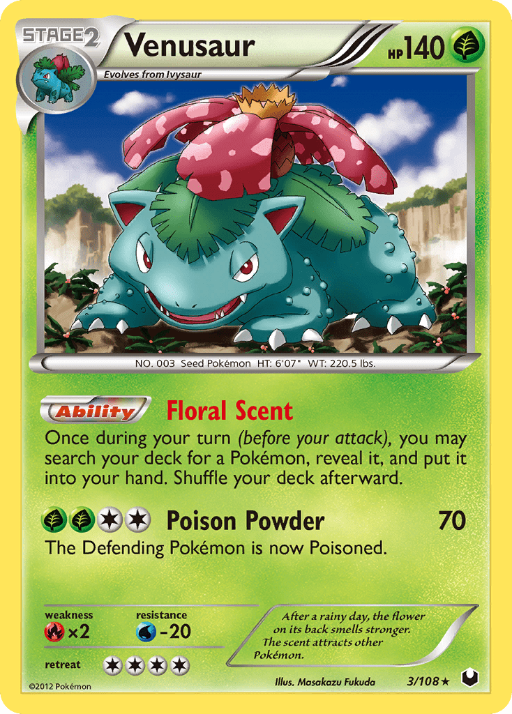 Venusaur (3/108) [Black & White: Dark Explorers] Pokemon Single Pokémon  | Multizone: Comics And Games