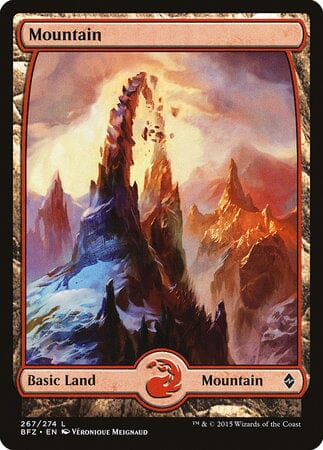 Mountain (267) - Full Art [Battle for Zendikar] MTG Single Magic: The Gathering  | Multizone: Comics And Games