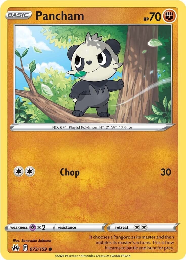 Pancham (072/159) [Sword & Shield: Crown Zenith] Pokemon Single Pokémon  | Multizone: Comics And Games