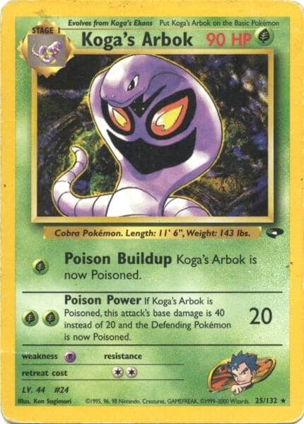 Koga's Arbok (25/132) [Gym Challenge Unlimited] Pokemon Single Pokémon  | Multizone: Comics And Games