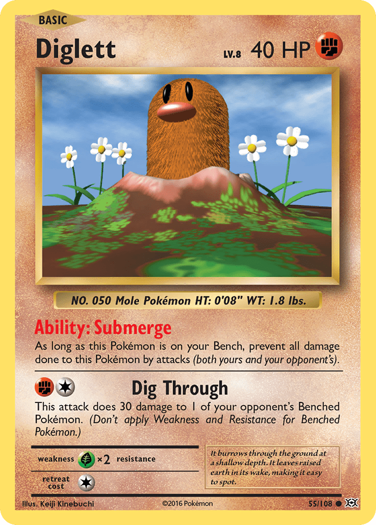 Diglett (55/108) [XY: Evolutions] Pokemon Single Pokémon  | Multizone: Comics And Games