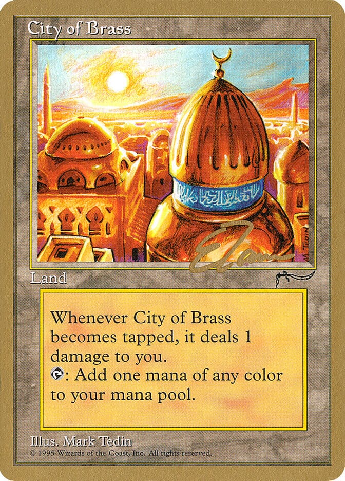 City of Brass (Eric Tam) [Pro Tour Collector Set] MTG Single Magic: The Gathering  | Multizone: Comics And Games