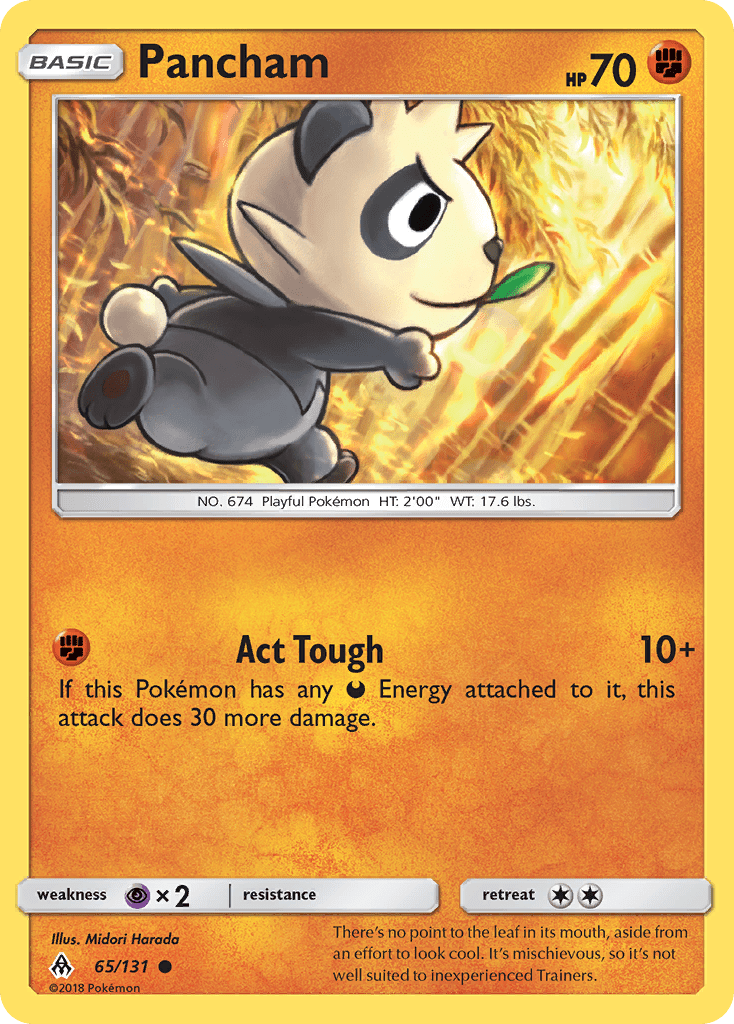 Pancham (65/131) [Sun & Moon: Forbidden Light] Pokemon Single Pokémon  | Multizone: Comics And Games