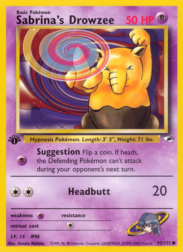 Sabrina's Drowzee (92/132) [Gym Heroes 1st Edition] Pokemon Single Pokémon  | Multizone: Comics And Games