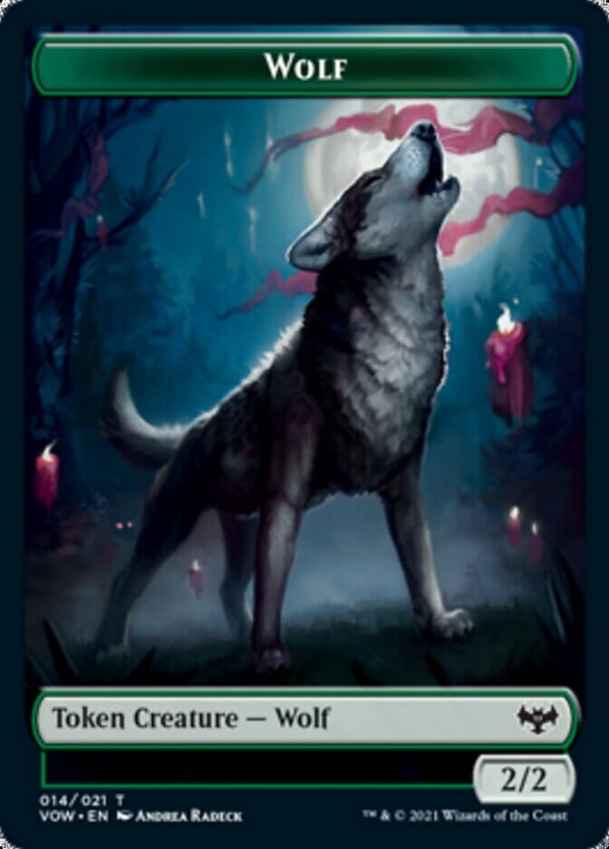 Human (001) // Wolf (014) Double-sided Token [Innistrad: Crimson Vow Tokens] MTG Single Magic: The Gathering  | Multizone: Comics And Games