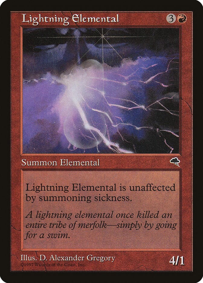 Lightning Elemental [Tempest] MTG Single Magic: The Gathering  | Multizone: Comics And Games
