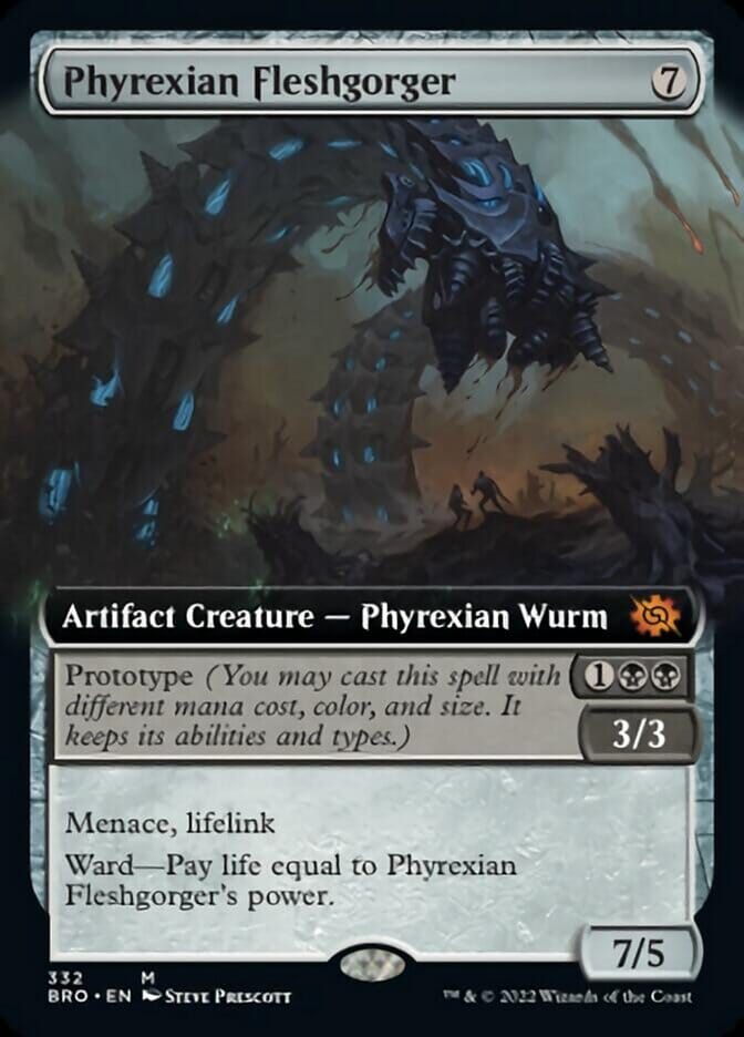 Phyrexian Fleshgorger (Extended Art) [The Brothers' War] MTG Single Magic: The Gathering  | Multizone: Comics And Games