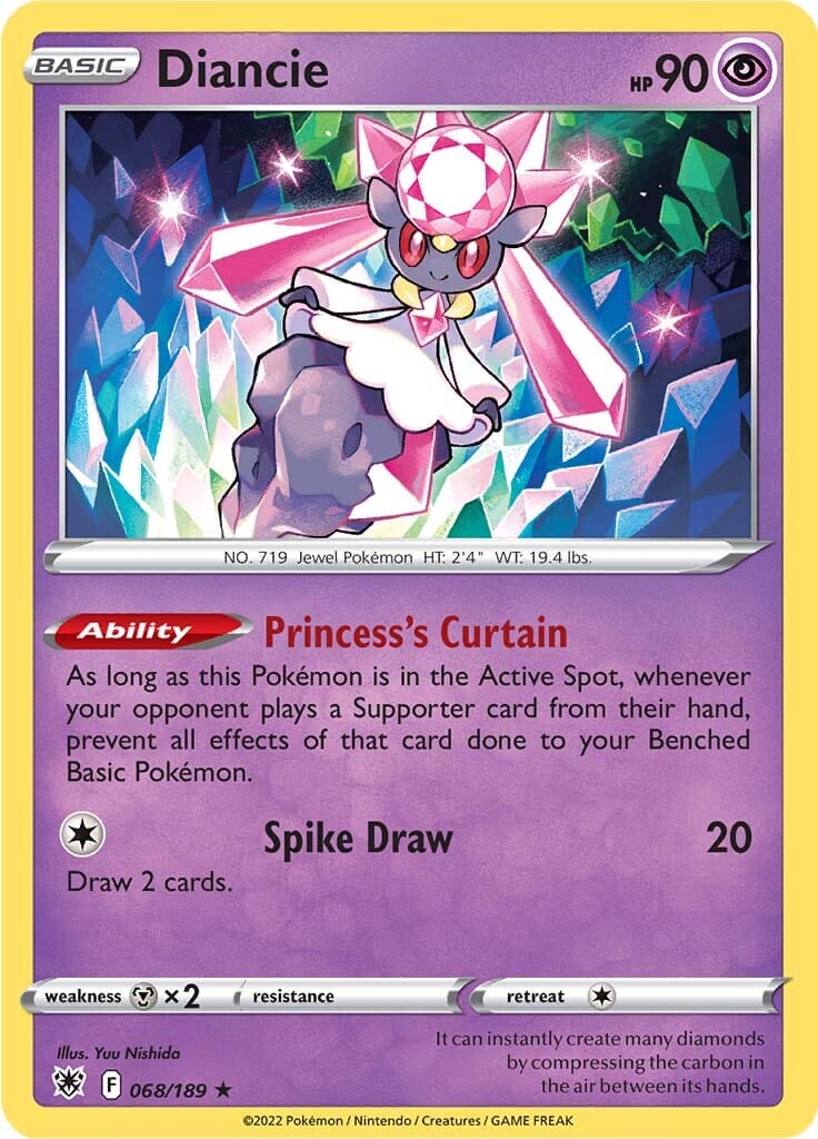 Diancie (068/189) [Sword & Shield: Astral Radiance] Pokemon Single Pokémon  | Multizone: Comics And Games