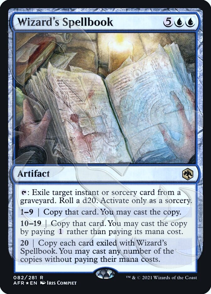Wizard's Spellbook (Ampersand Promo) [Dungeons & Dragons: Adventures in the Forgotten Realms Promos] MTG Single Magic: The Gathering  | Multizone: Comics And Games