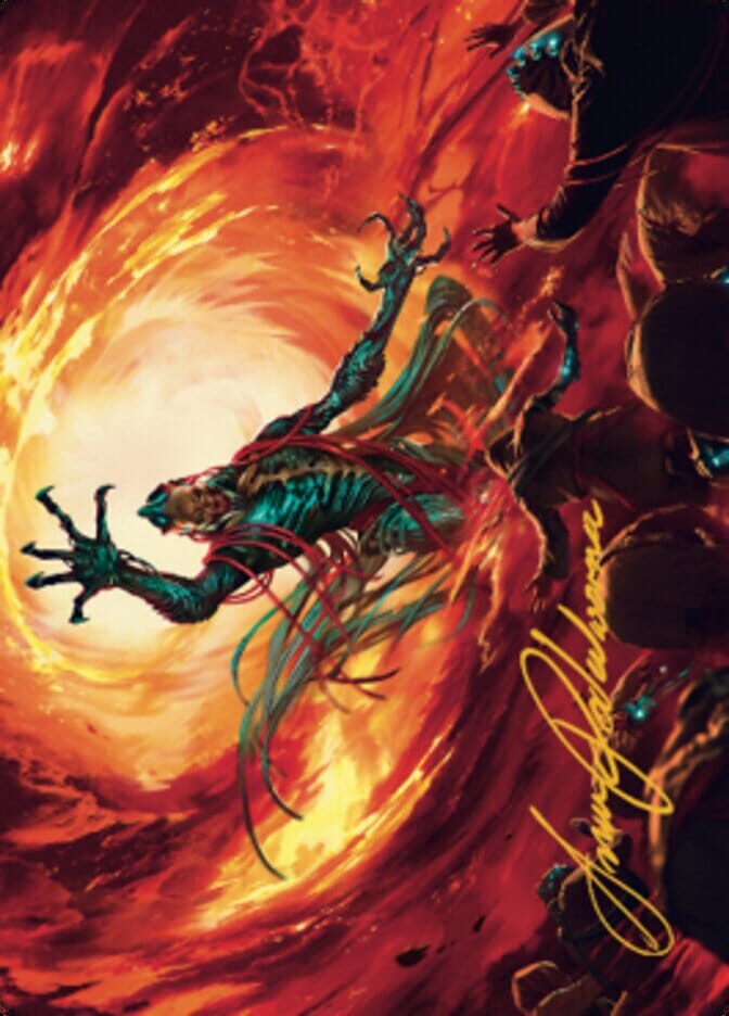 Gix, Yawgmoth Praetor Art Card (Gold-Stamped Signature) [The Brothers' War Art Series] MTG Single Magic: The Gathering  | Multizone: Comics And Games