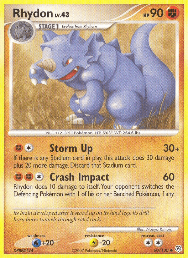 Rhydon (60/130) [Diamond & Pearl: Base Set] Pokemon Single Pokémon  | Multizone: Comics And Games