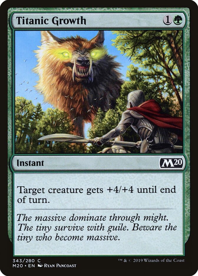Titanic Growth [Core Set 2020] MTG Single Magic: The Gathering  | Multizone: Comics And Games