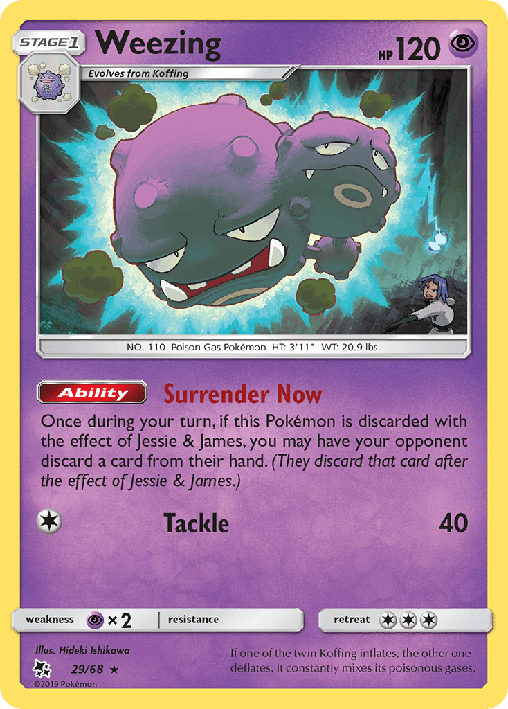 Weezing (29/68) [Sun & Moon: Hidden Fates] Pokemon Single Pokémon  | Multizone: Comics And Games