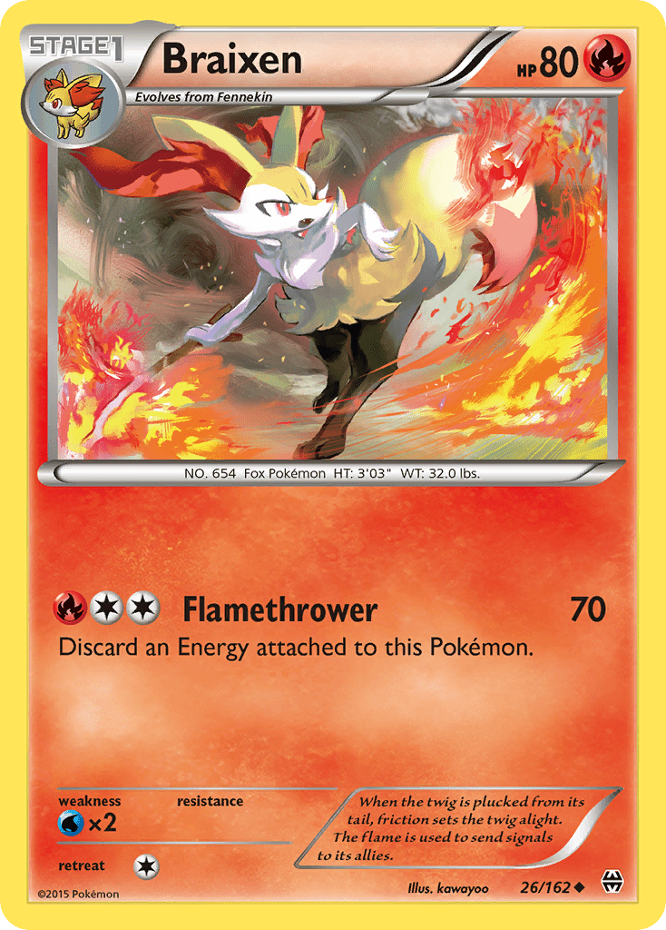 Braixen (26/162) [XY: BREAKthrough] Pokemon Single Pokémon  | Multizone: Comics And Games