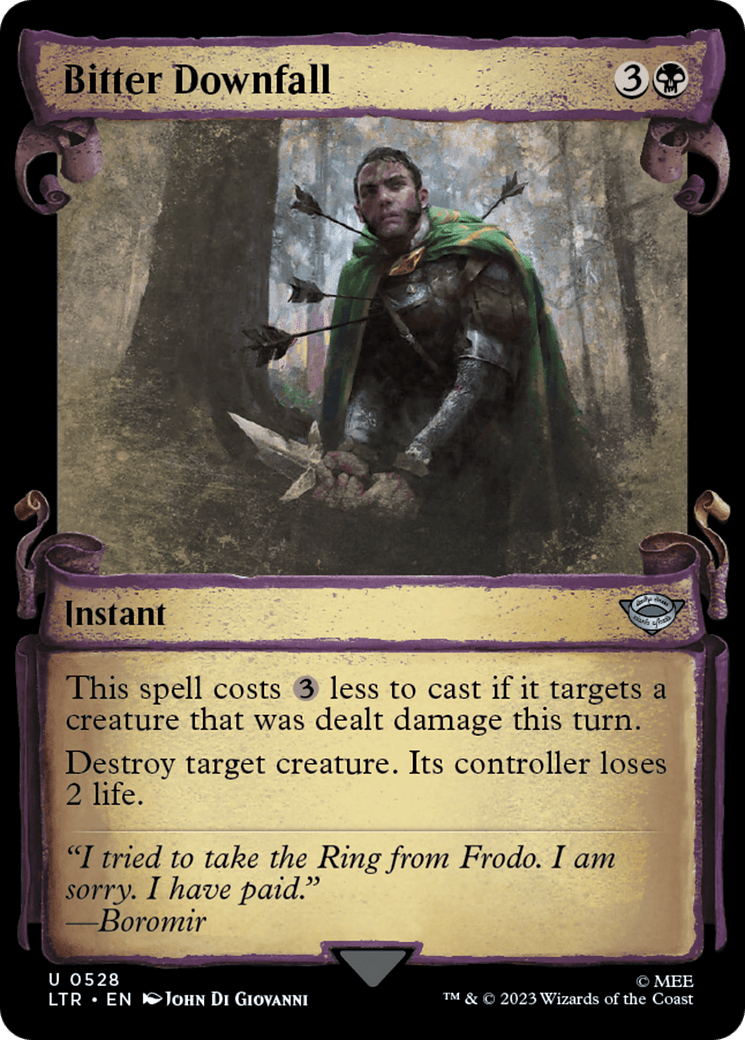 Bitter Downfall [The Lord of the Rings: Tales of Middle-Earth Showcase Scrolls] MTG Single Magic: The Gathering  | Multizone: Comics And Games