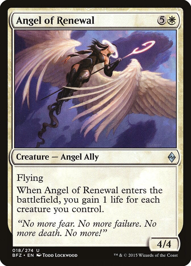 Angel of Renewal [Battle for Zendikar] MTG Single Magic: The Gathering  | Multizone: Comics And Games