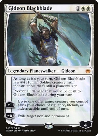 Gideon Blackblade [War of the Spark] MTG Single Magic: The Gathering  | Multizone: Comics And Games
